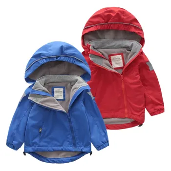 

Baby girls clothes Spring Kids Girls Windbreaker Coat Waterproor for Boys Kids Jackets solid Color With Hooded Outwear Costume