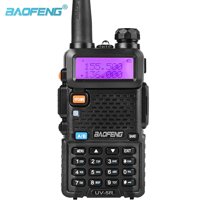 Baofeng UV 5R Ham радио двухдиапазонный 136 174 МГц & 400 520 5 Вт двухстороннее иди и болтай Walkie