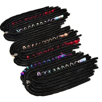 

12stands/pack 18inch Crochet Braids Dreadlocks Hair Extensions Synthetic Hair Straight Soft Styles Dread Braids