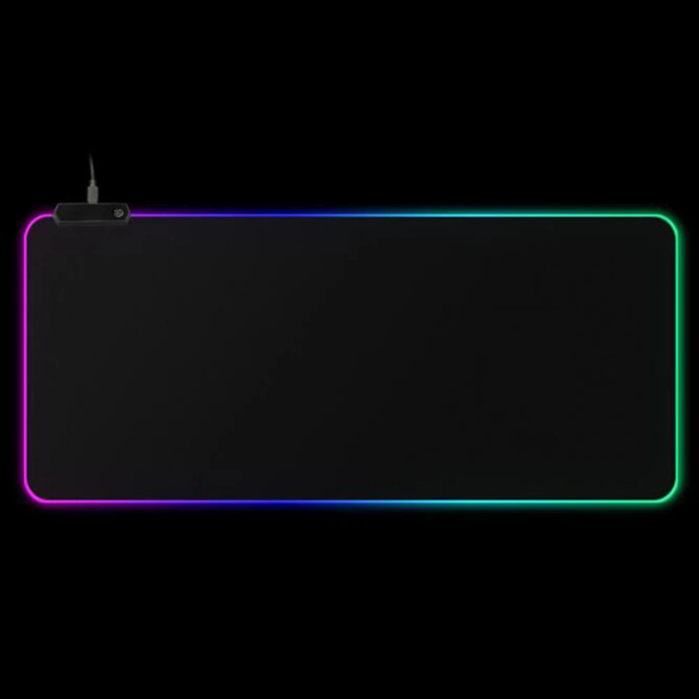 450x400x4mm Горячее светодиодное освещение RGB игровой коврик для мыши 90x40 см Большой размер резиновая основа мягкий коврик для мыши Противоскользящий запирающийся край коврик для мыши - Цвет: 450x400x4mm