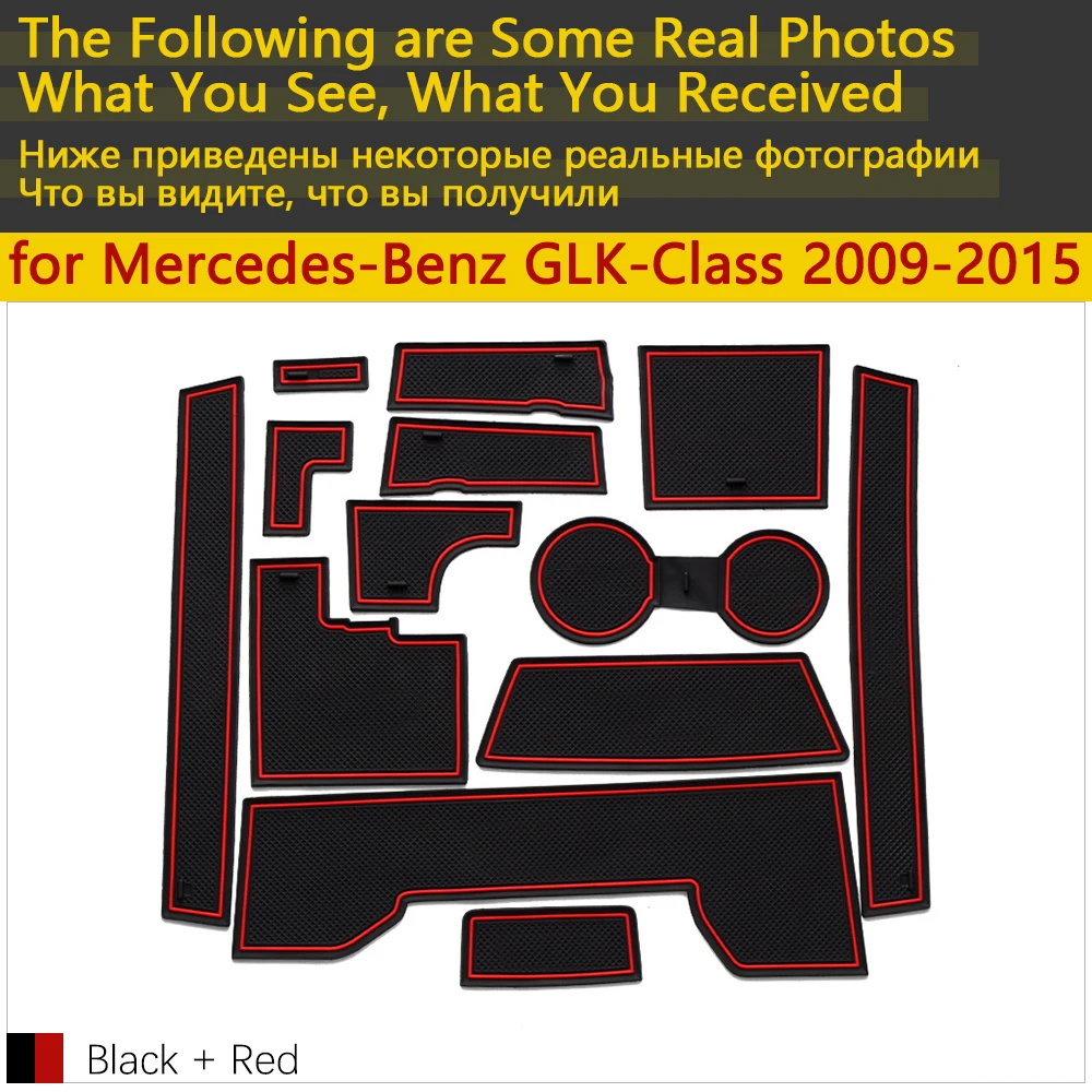 Противоскользящий резиновый коврик для чашки Mercedes Benz GLK Class x204 200 220 250 300 350 2009 ~ 2015