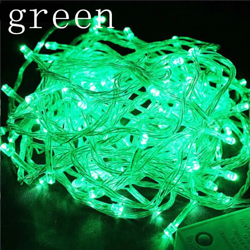 Christmas lights outdoor fairy garland led string light Waterproof 10M 100leds decoration lamp for home New Year's holiday party - Emitting Color: Green