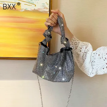 

[BXX] 2020 Spring Clutch Evening Luxury Bag For Women Shoulder Handbags Diamond Bags Lady Wedding Party Pouch Small Bag HL275
