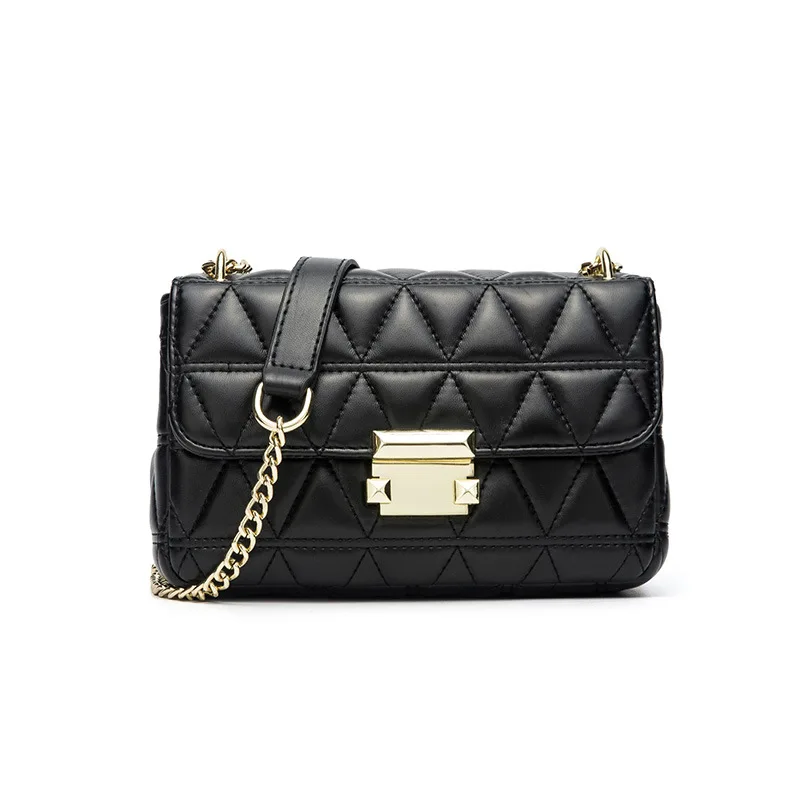 black women bag BRIGGS модная женская сумка из искусственной кожи, роскошные дизайнерские сумки для женщин, сумка на плечо от известного бренда, маленькая сумка-мессенджер на цепочке - Цвет: black women bag