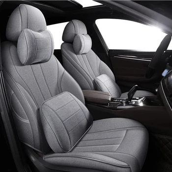 

KADULEE Custom FLAX car seat cover set For KIA Niro KX1 Cadenza SHUMA CARENS Carnival VQ Borrego Opirus Sorento seats cars