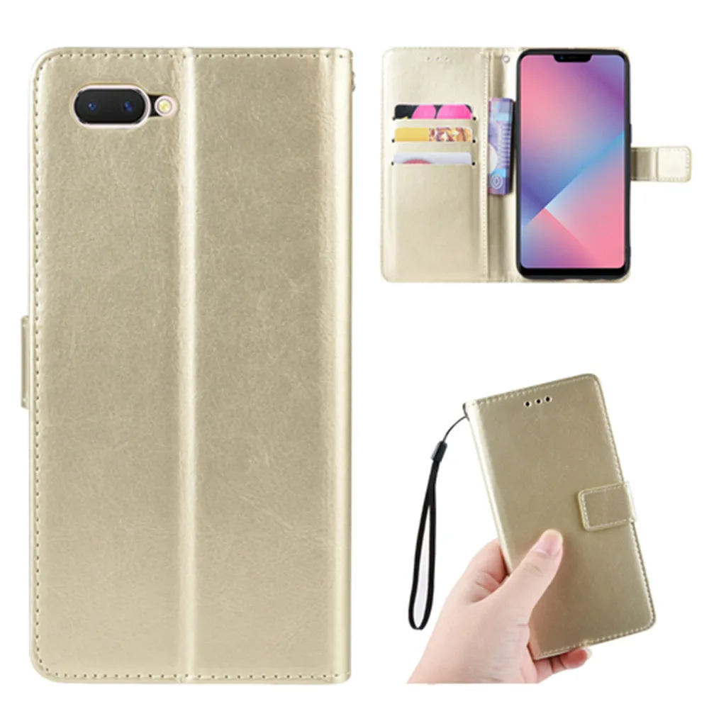 

For OPPO A5 Case For OPPO AX5 Luxury Flip PU Leather Wallet Lanyard Stand Protective Case For Oppo A3S A 5 AX 5 A 3S Phone Bags