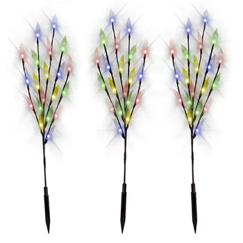 

Solar Power 60 LED Tree Branch Leaf Lights Path Borders Outdoor Garden Patio