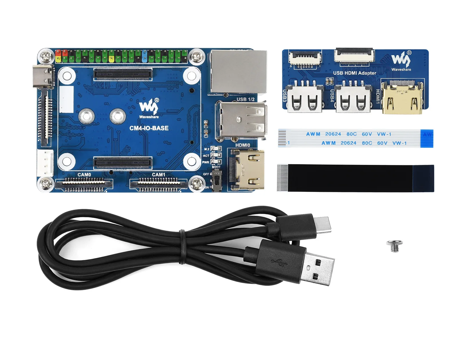 

CM4-IO-BASE-Acce B,CM4-IO-BASE-B + USB HDMI адаптер, для Raspberry Pi Compute Module 4