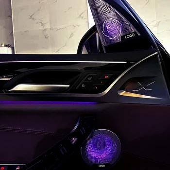 

Car speaker cover for BMW G01 X3 auto front rear door tweeter loudspeaker audio trumpet frame trim case luminous glow glisten