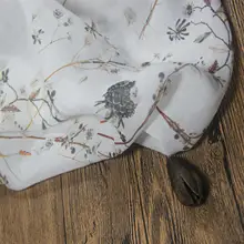 Рами олдед печатных белый серый Цветы Ткань Весна Лето ткань для юбки платья tissu doux tela suave 0,5 метра