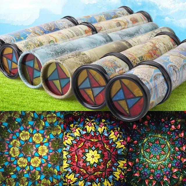 Large Scalable Paper Rotating Kaleidoscopes Extended Rotation Adjustable Intelligent Educational Toy Random Pattern 1
