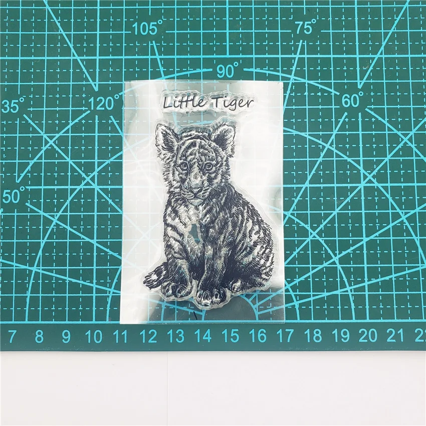 Little Tiger Seal Transparent Clear Silicone Stamp Seal for DIY Scrapbooking Photo Album Decorative Card Making