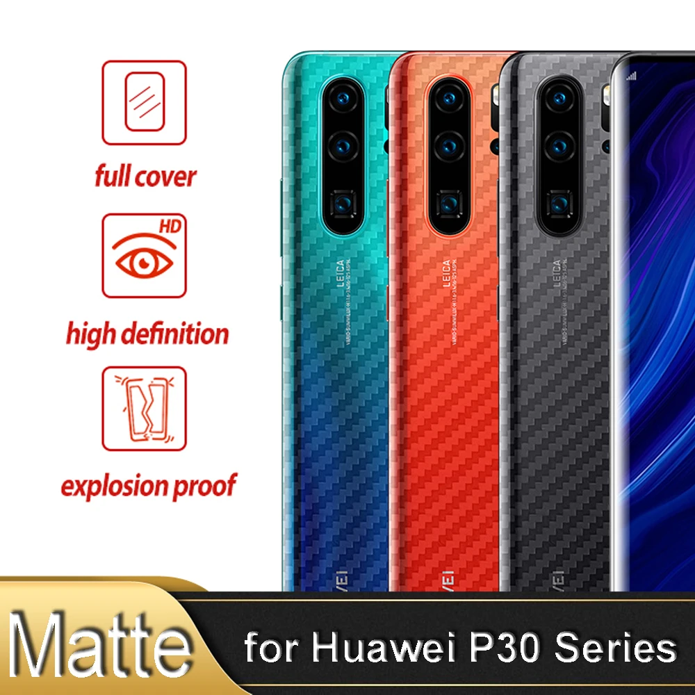 

Back Screen Protector for Huawei P30 Pro Lite P20 Pro Lite Soft Carbon Fiber Sticker Matte Protective Carbon Film on P30 Pro