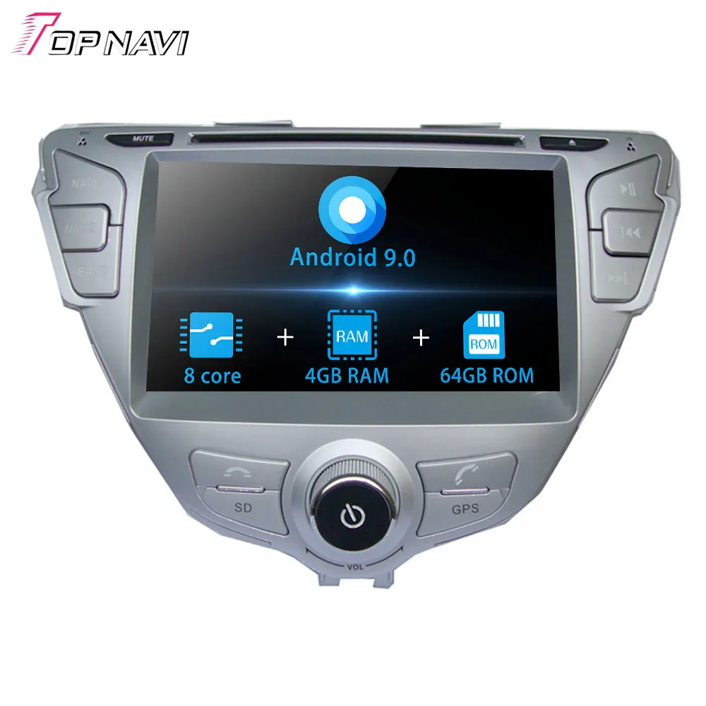 7 дюймов Android 9,0 Восьмиядерный Автомобильный gps навигатор для HYUNDAI ELANTRA MD 2011-Стерео Авторадио Авто DVD мультимедиа плеер аудио