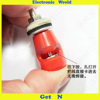 

10pcs/Pack Stretch Binding Post M4*32 Pure Copper Terminal Connector 4mm Terminal Press Type Free Soldering