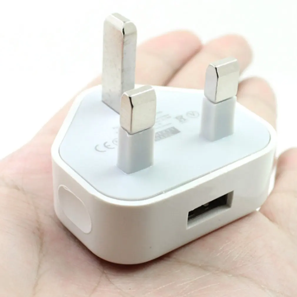 Штепсельная Вилка стандарта Великобритании 3 контактный USB адаптер для зарядного