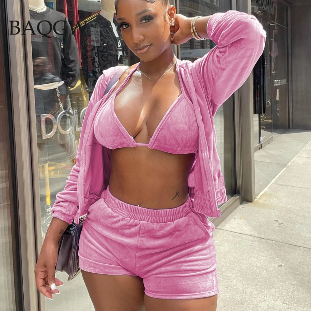 

Сексуальный Велюровый комплект из трех предметов, женское осеннее длинное пальто, бикини, нижнее белье, кружевной топ на молнии + стандартная эластичная талия