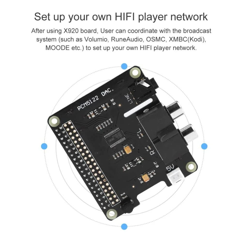fidelidade dac + completo-hd de áudio pcm5122