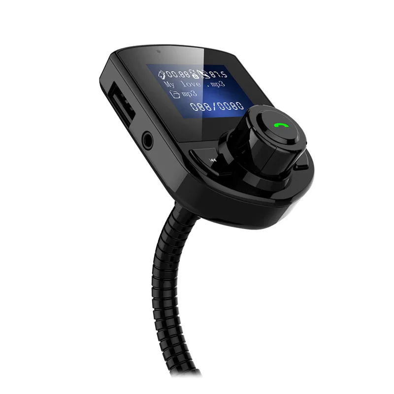 JaJaBor FM Transmitter Bluetooth Car Kit Handsfree Calling AUX Car MP3 Audio Player Voltage Detection Dual USB Car Charger