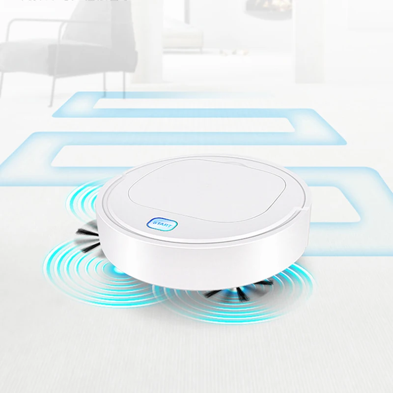 New Robot Vacuum Cleaner Automatic Smart Sweeping Robot Home Sweeping Machine Mites Removal Low Noise Indoor White