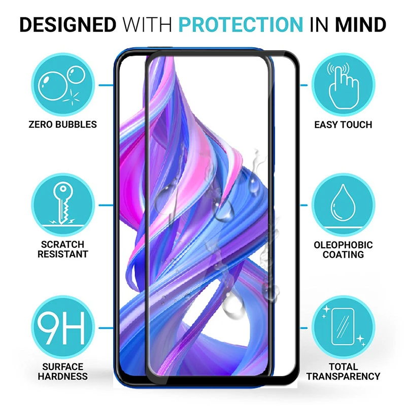 Закаленное стекло на Honor 9X для huawei Xonor 9 X защитная пленка Honor9x Huawey Hono X9 Onor Honer Hauwei Armor hawei