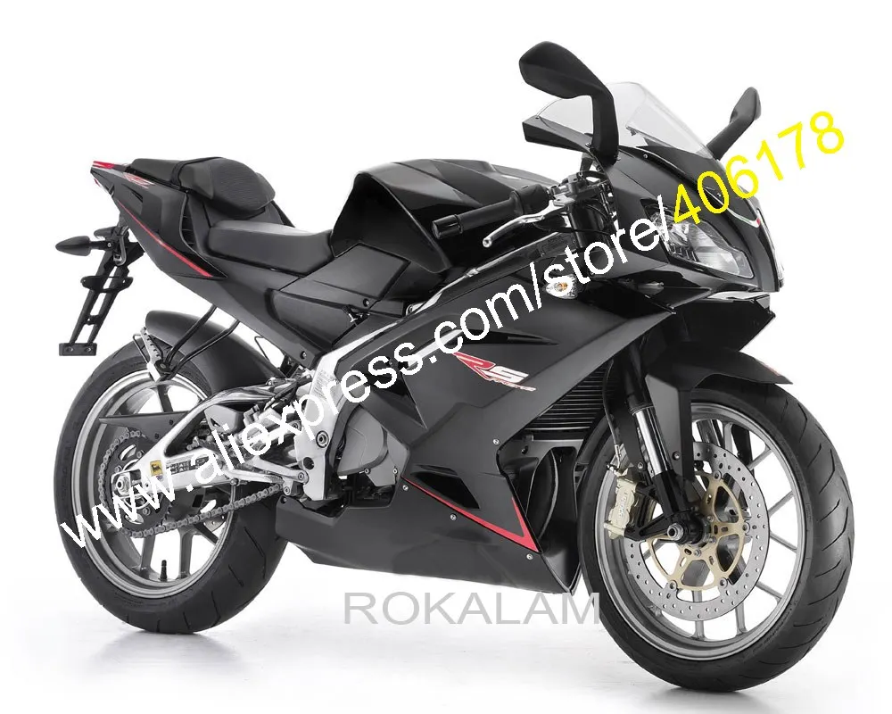 Все черного цвета для Aprilia RS125 2006 2007 2008 2009 2010 2011 06-11 RS 125 мотоцикл обтекатель (литья