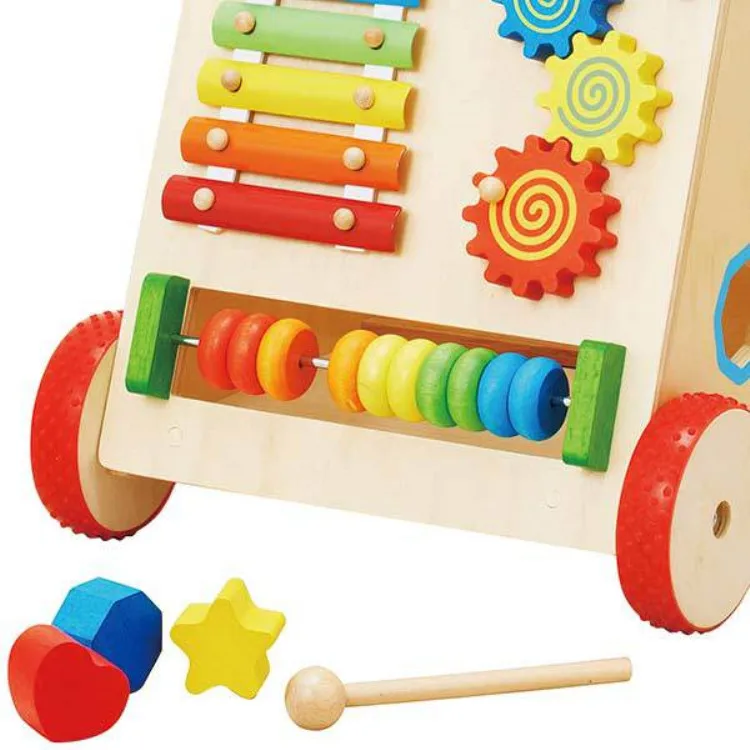 

Hot Sales Forest Island Multi-functional Baby Walker Wooden Learner Cart Baby Walker CHILDREN'S Toy
