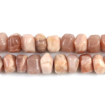 

Natural Special Cut Genuine Irregular Orange Moon Stone Beads Loose Spacer Beads For Jewelry DIY Making Bracelets 10*15mm