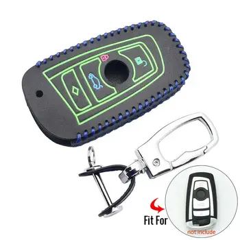 

For BMW 1 3 4 5 6 7 Series X3 X4 M2 M3 M4 M5 M6 PU Leather 3 Buttons Keyless Remote Fob Cover Protector Case