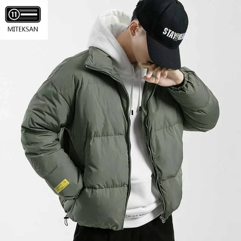 Kopen Miteksan Winter Canada Donsjack Mannen Stand Kraag Brood Jassen Fashion Casual Goose Bovenkleding Mannelijke Kleding 2019 Moncler Homme