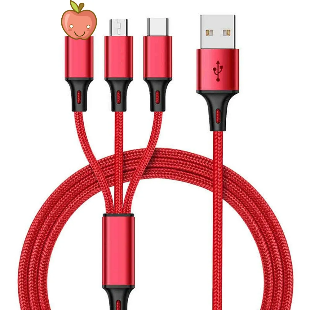 3 в 1 строка данных для Android, Apple type-c мобильный телефон многофункциональный Usb один волочение три данных зарядный кабель FDC08