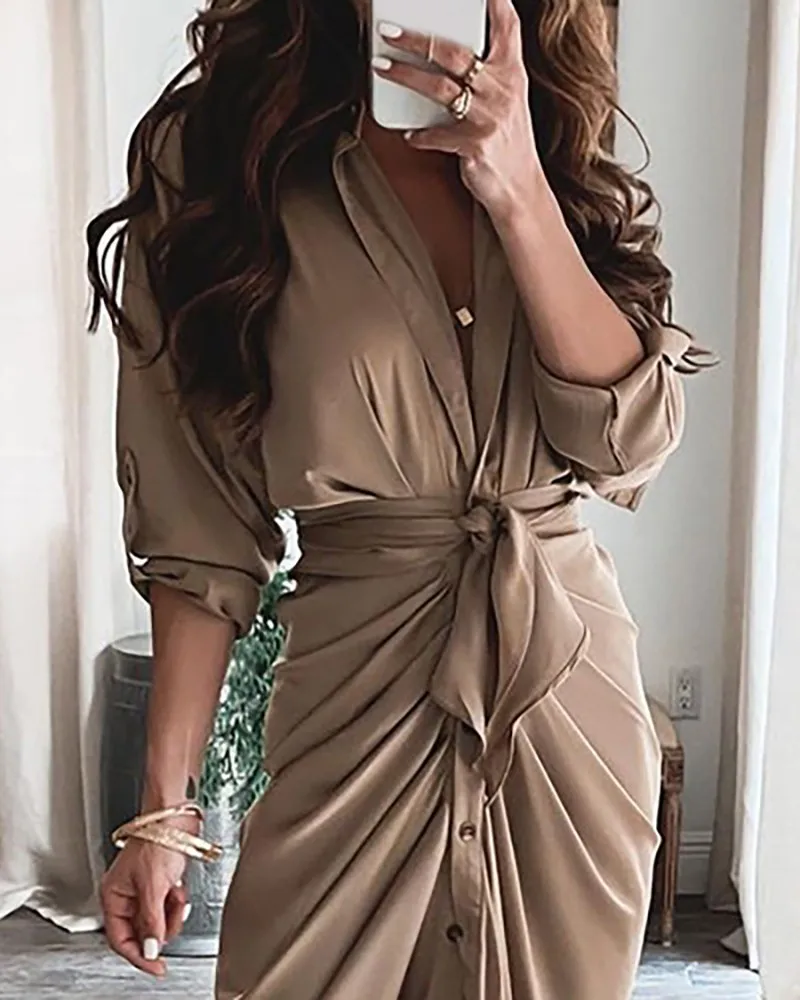 High Long Sleeve Shirt Dress Daughter 
