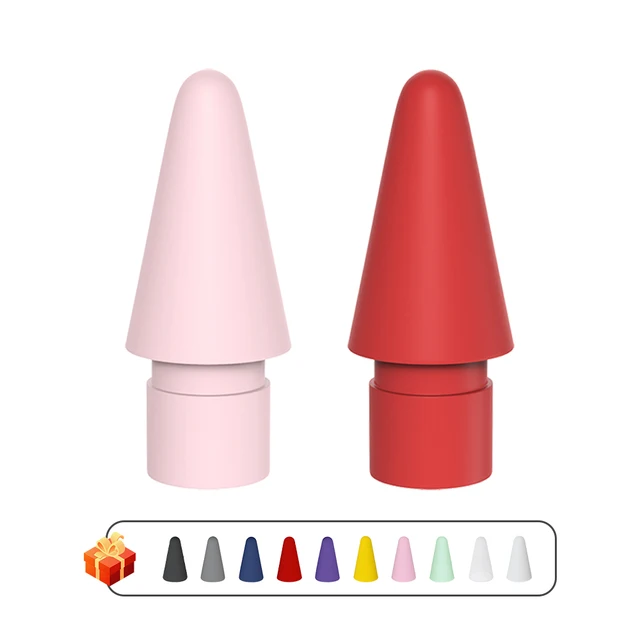For Apple Pencil Tip Spare Nib Replacement Tip For Apple Pencil 1st 2nd Generation For Punta Apple Pencil 2nd Nib Stylus Pen Tip 2Pcs - Pink Red