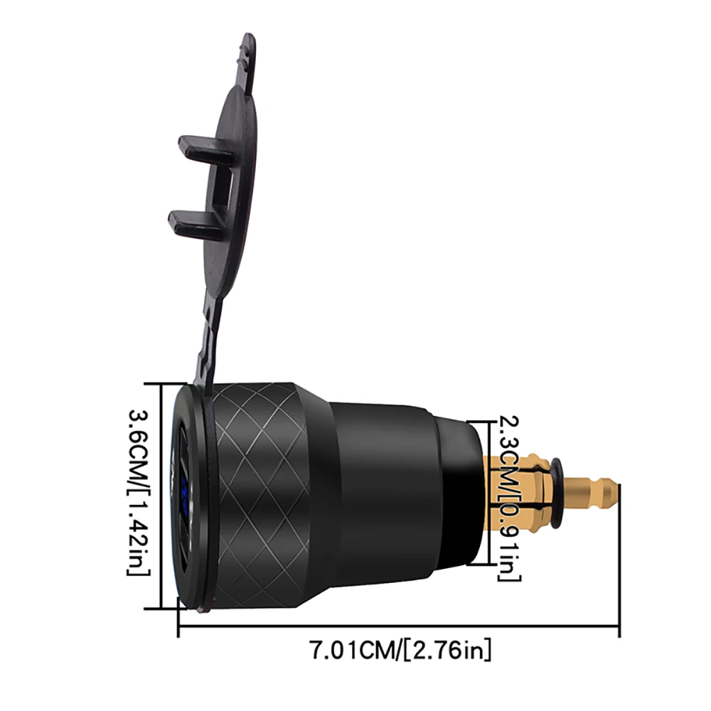 ALLOMN светодиодный дисплей QC3.0 Dual USB автомобильный мотоцикл разъем под зарядное устройство безопасный Быстрый зарядный адаптер прикуривателя