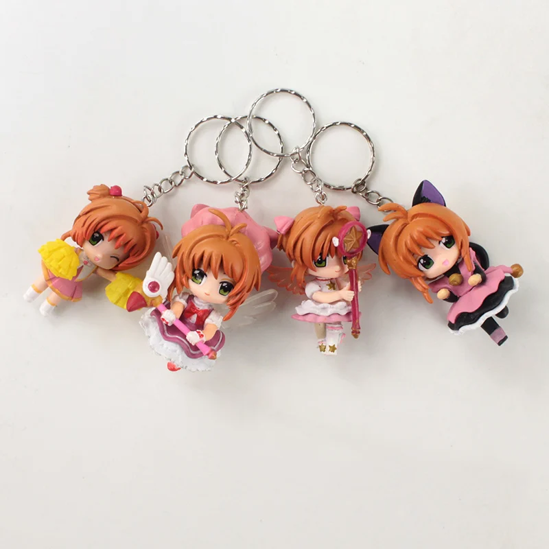 Anime Card Captor Sakura Rubber Keychain Key Ring Straps - Foto 12