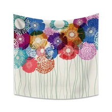 

Abstract Flower Painted Tapestry Wall Hanging Travel Sandy Beach Picnic Throw Bed Sheet Psychedelic Home Decor