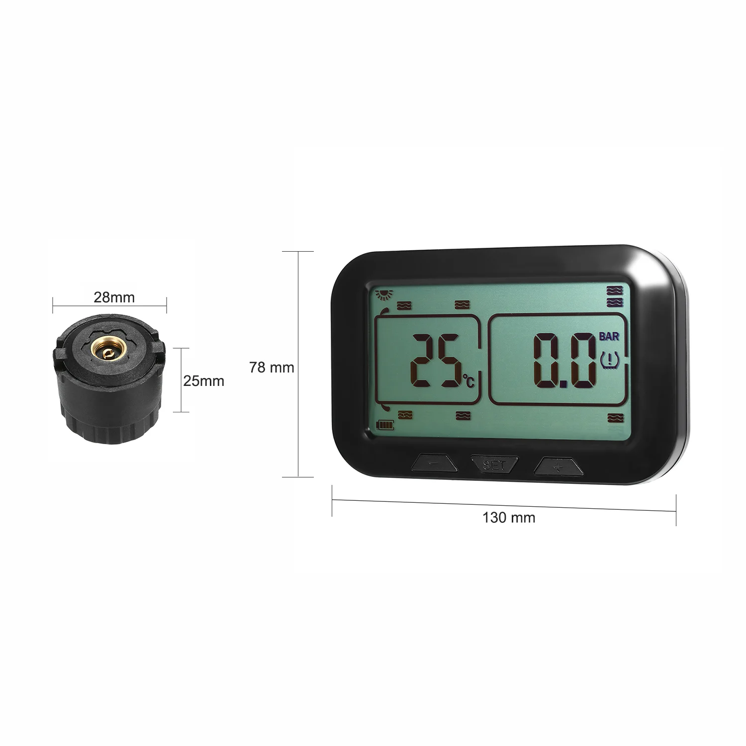 TPMS Солнечная энергия Система контроля давления в шинах 6 Anit-TheftSensors 6 шин давление и температура TPMS для RV Прицепа