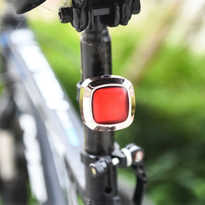 Задняя подсветка для велосипеда, водонепроницаемый задний фонарь для верховой езды, зарядка через usb, индукция тормоза Предупреждение