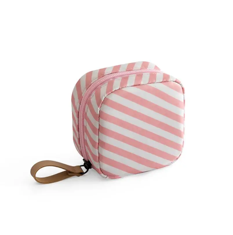 PinkS UOSC мини одноцветная косметичка с фламинго, кактус, дорожная косметичка для туалетных принадлежностей, губная помада, сумка для хранения, косметичка, косметичка, Органайзер - Цвет: PinkS