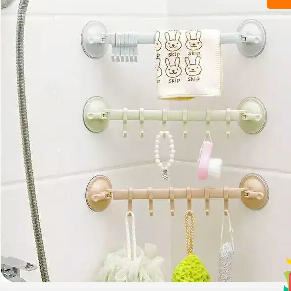 5pc Towel rack strong suction cup hooks kitchen multi-purpose bathroom storage without punching | Дом и сад