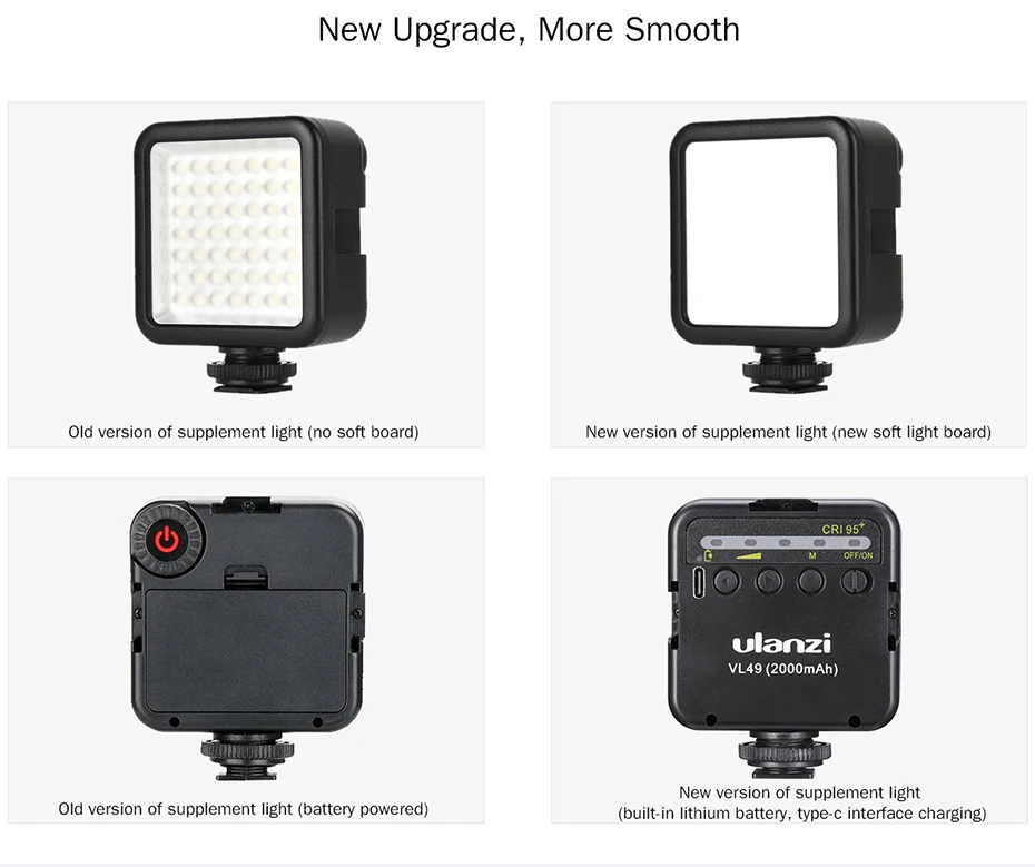 Rechargeable LED Video Triple Light