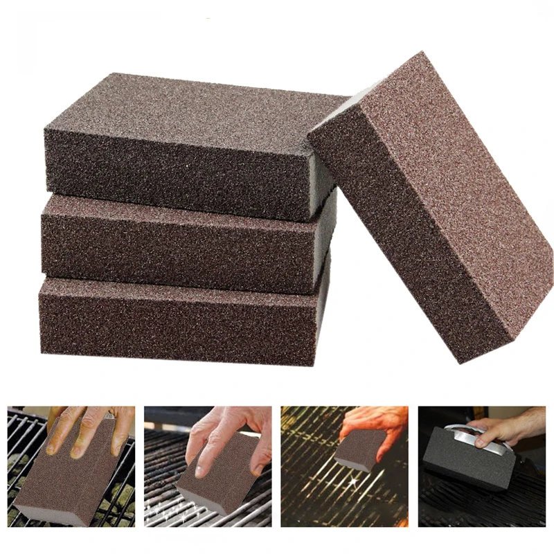 Bbq-Racks Grease-Cleaner Cleaning-Brush Stains for Brick-Block 2/1pcs