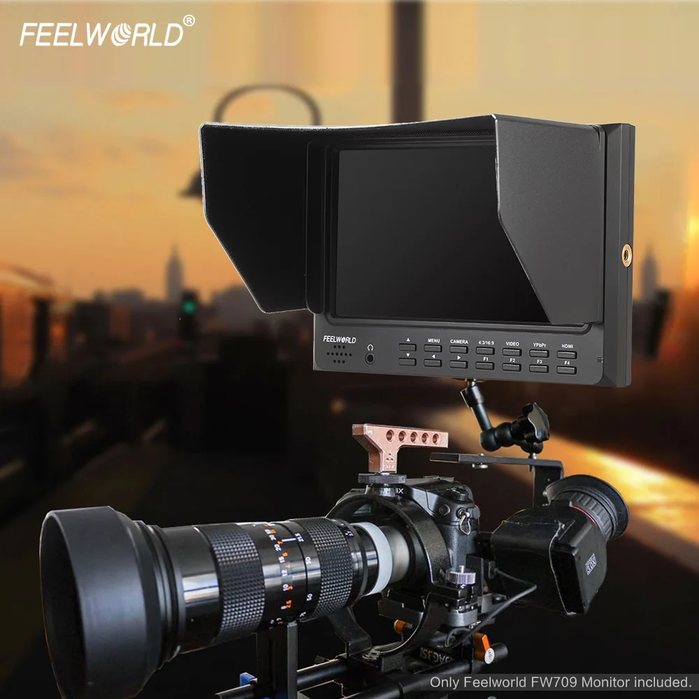 

Feelworld FW709 Portable 7" IPS Screen On-Camera Field HD Monitor for FS7 A7RII A7SII A7R A7S GH4 5D mark III 7D D800 C100 C300