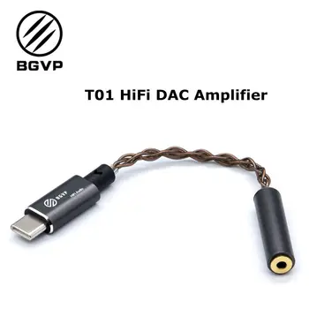 

BGVP T01 TYPE-C DAC HiFi 32Bit/384kHz Headphone Audio Amplifier v2.5 With Adapter Compatible for Cellphone PC Windows OS
