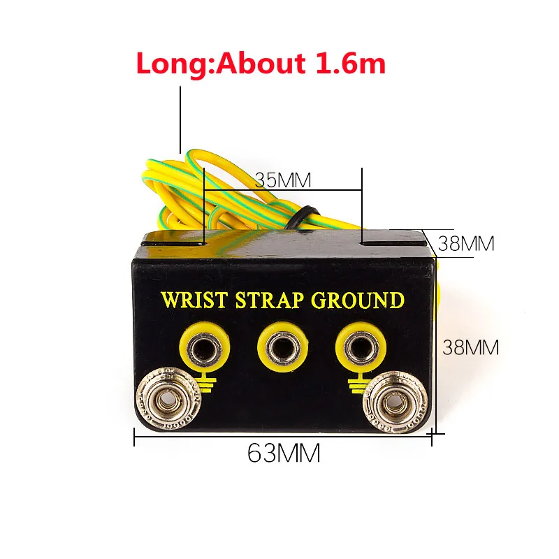 ESD Ground Socket Dual Banana Plug For Anti Static Wrist Strap
