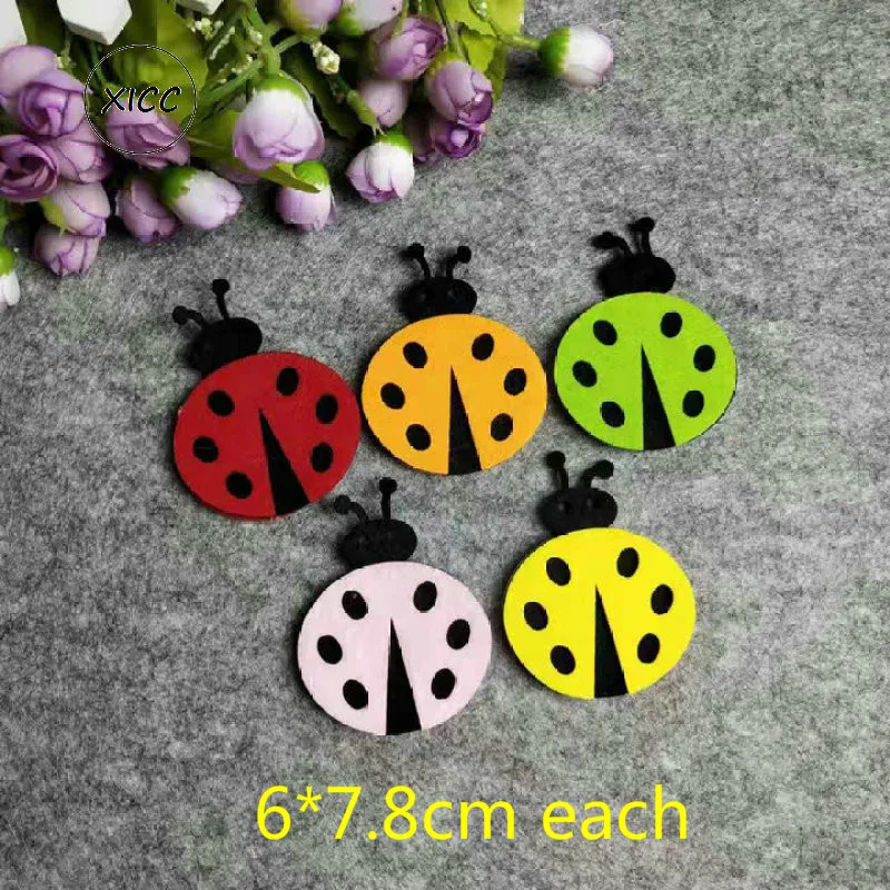 Non Woven Animal Ladybug Bee Sting Butterfly Felt DIY Pack Kindergarten Decoration Primary School Classroom Wall Stickers Patch felt fabric sheet