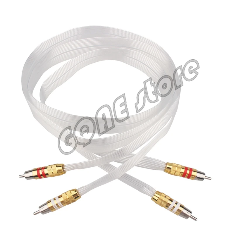 Hifi лента OCC посеребренный аудиокабель сигнальный кабель RCA к lotus plug аудио XLR для