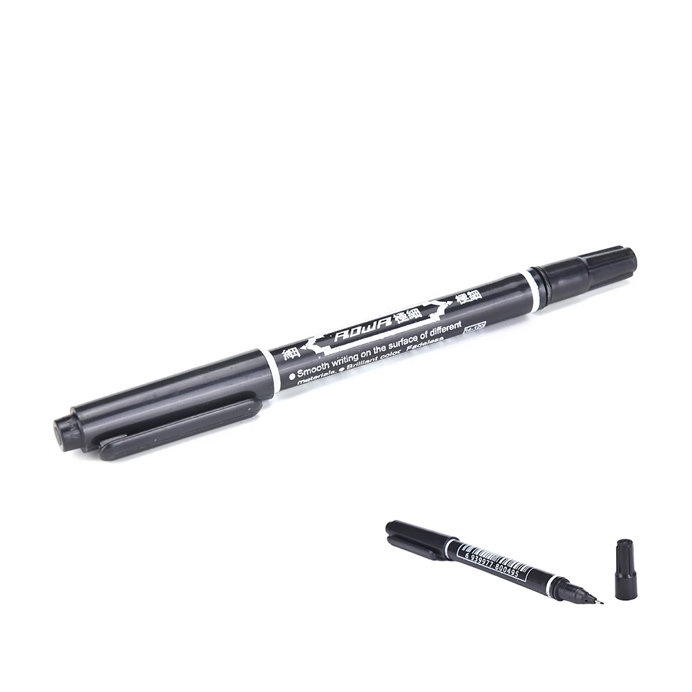 2 PC Skin Marker Peblack Dual Tip Tattoo Pierce Skin Marker Medical Scribe Pen Blue oily pen Piercing Pen Tattoo and Body Art