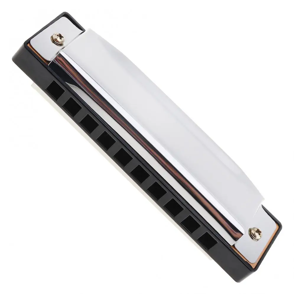 Harmonica 10 Holes Blues Harmonica Musical Instrument Stainless Steel Mouth Organ for Children Woodwind Instruments