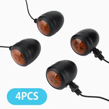 

New 4PCS Motorbike Turn Signal Brake Lights DIY Motorcycle Brake Tail Rear Light Bulb for Chopper Custom 2 Size/Color Hot Sell